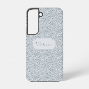 Galaxy S22  White Floral Faux Leather  Samsung Galaxy Case