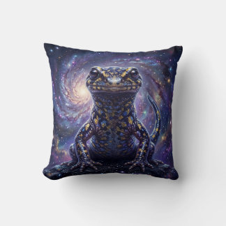Galaxy Salamander Throw Pillow