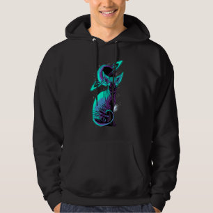 Galaxy Saturn Planet Sphynx Cool Cat Feline Cat Hoodie
