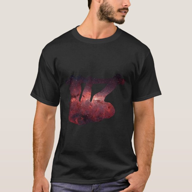 Galaxy Shape Sloth Sloth T-Shirt (Front)