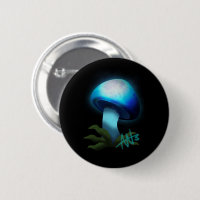 Galaxy Shiitake Glowing Light Blue Mushroom