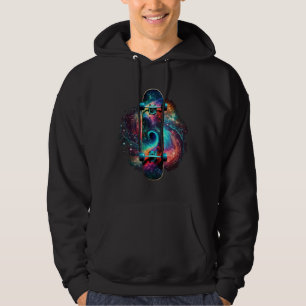 Galaxy Skateboarder Cosmic Skater Galaxy Swirl Ska Hoodie