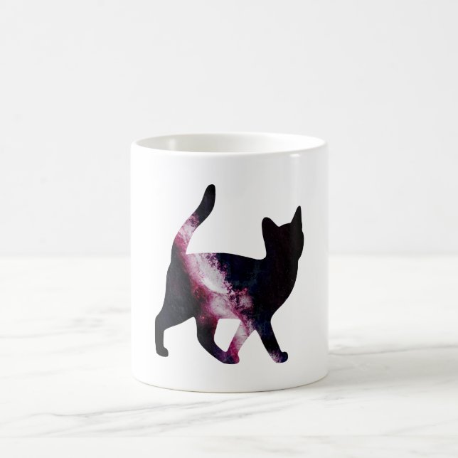 Galaxy Space Cat Coffee Mug (Center)