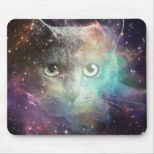 GALAXY SPACE CAT MOUSE PAD