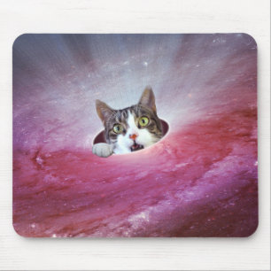 Galaxy Space Cats LOL Funny Mousepad