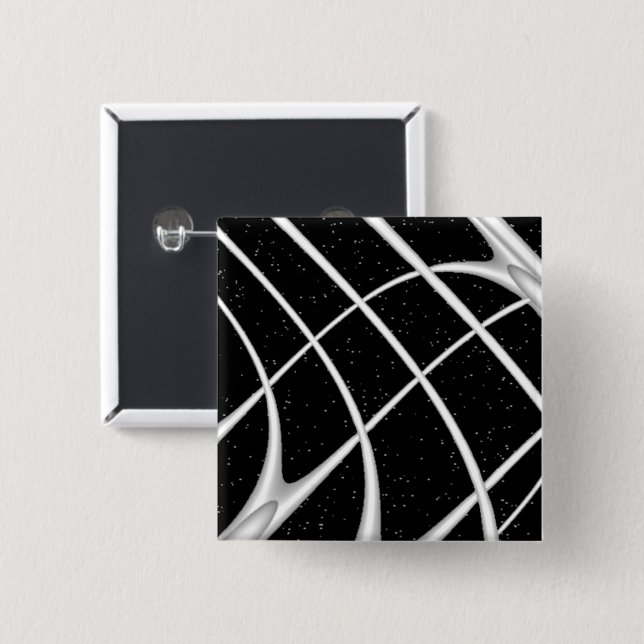 Galaxy Space Design 2 Inch Square Button (Front & Back)