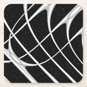 Galaxy Space Design Square Paper Coaster