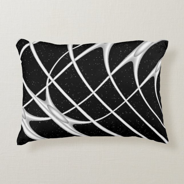 Galaxy Space Fractal Decorative Pillow (Front)