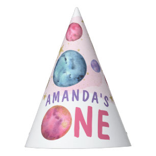 Galaxy Space Girl Birthday Party  Party Hat