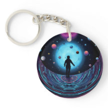 Galaxy Space Keychain | Cosmic Universe Art Keycha