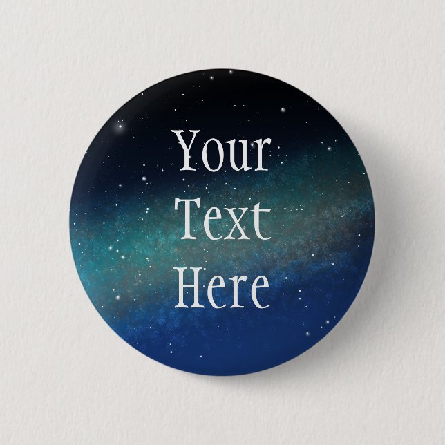 Galaxy Space Nebula Night Sky Personalized 2 Inch Round Button (Front)