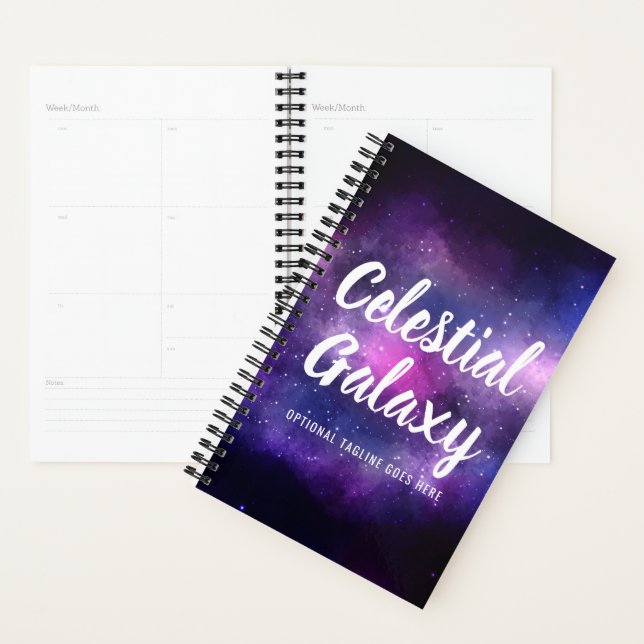 Galaxy Space Stars Ultra Violet Purple Nebula Planner (Display)
