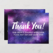 Galaxy Space Stars Ultra Violet Purple Thank You Postcard (Front/Back)