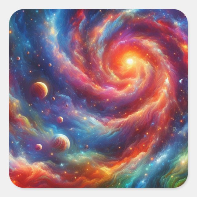 Galaxy Square Sticker (Front)