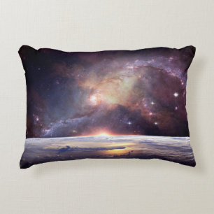 Galaxy star infinity cosmos dark accent pillow
