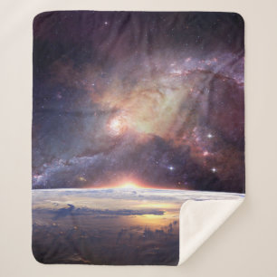 Galaxy star infinity cosmos dark sherpa blanket