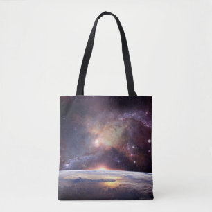 Galaxy star infinity cosmos dark tote bag