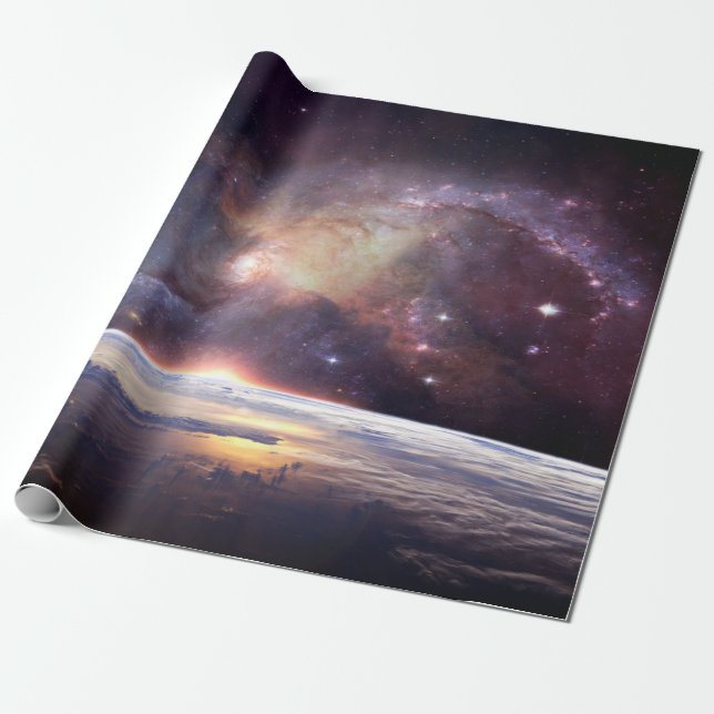 Galaxy star infinity cosmos dark wrapping paper (Unrolled)