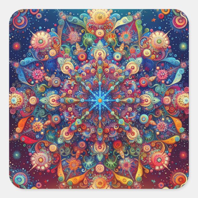 GALAXY STAR  SQUARE STICKER (Front)