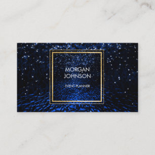 Galaxy Star Wars Space Black Confetti Vip Business Card