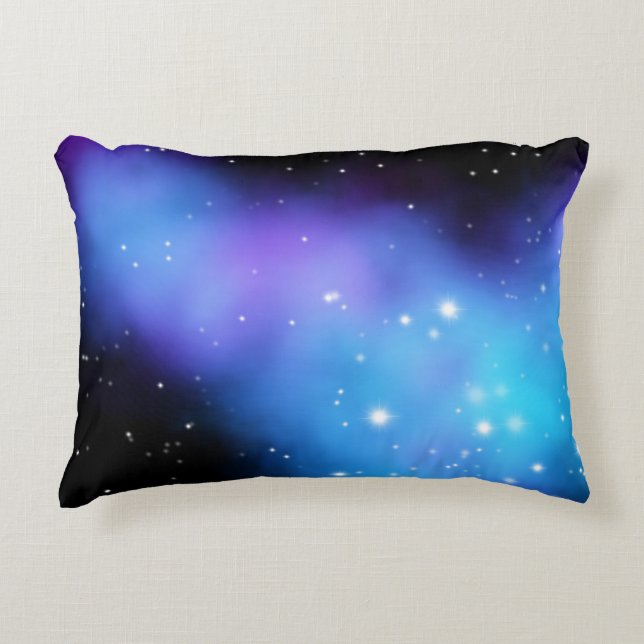 Galaxy Starlight Space Clouds Accent Pillow (Front)