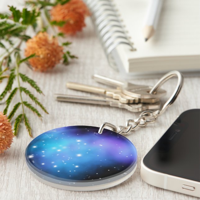 Galaxy Starlight Space Clouds Keychain (Front Right)