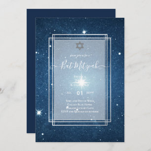 Galaxy Starry Night BAT MITZVAH Invitation