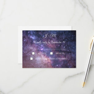 Galaxy Starry Night Modern RSVP