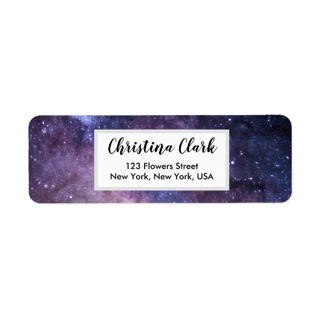 Galaxy Stars Night Personalized Custom Address (Front)