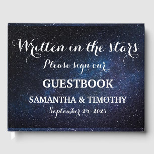 Galaxy Stars Starry Night Celestial Wedding Guest Book
