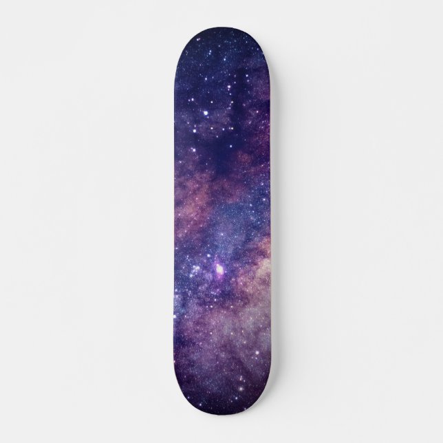 Galaxy Stars Universe Sky Blue Space Cosmic Skateboard (Front)