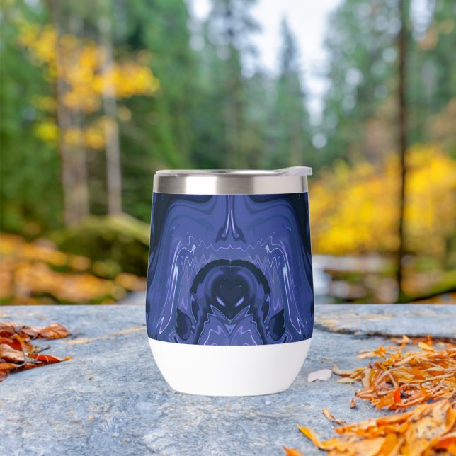 Galaxy Swirl Blue Glitter Abstract Cosmic Pattern  (Outdoor)
