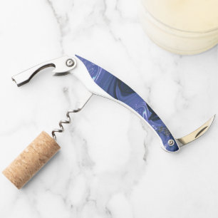 Galaxy Swirl Blue Glitter Abstract Cosmic Pattern  Corkscrew