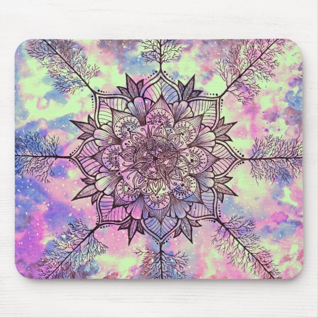 Galaxy Tree Mandala Mouse Pad (Front)