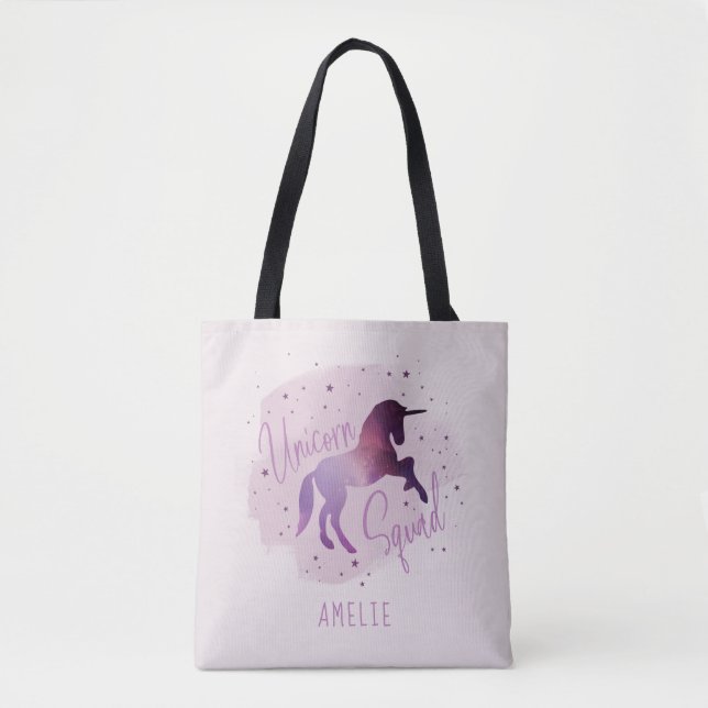 Galaxy unicorn squad tote bag (Front)