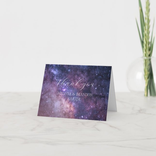 Galaxy Universe Mystical Wedding Thank you  (Front)