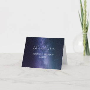Galaxy Universe Mystical Wedding Thank you  Card