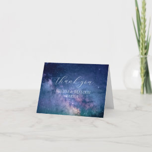 Galaxy Universe Mystical Wedding Thank you  Card