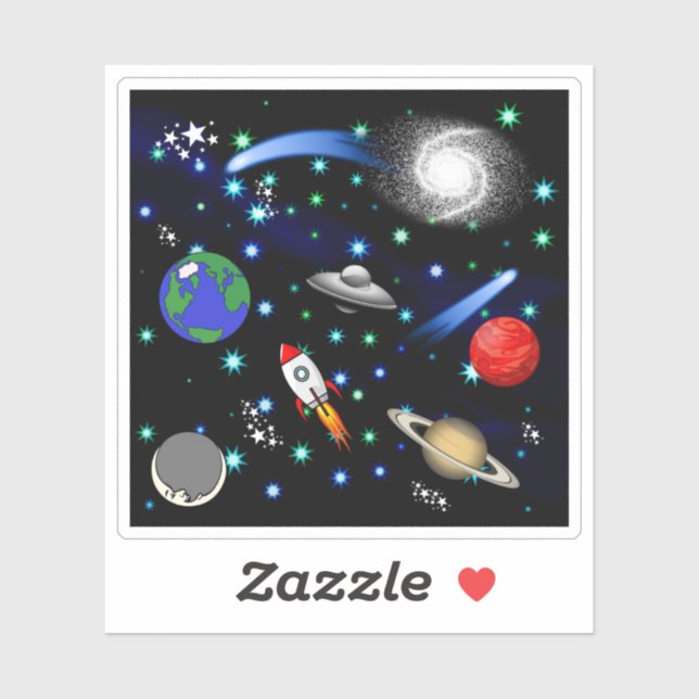 Galaxy Universe - Planets, Stars, Comets, Rockets (Sheet)