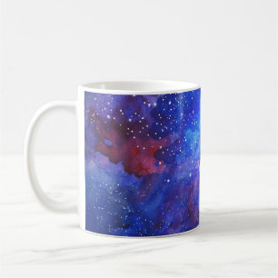 Galaxy Watercolor Night Sky. Coffee Mug