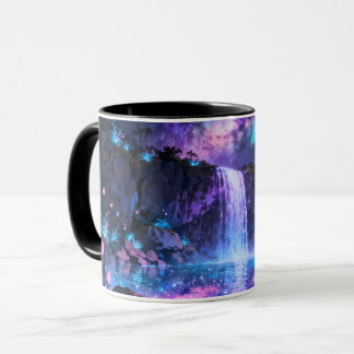 Galaxy Waterfall Mug | Fantasy Night Waterfall Cer