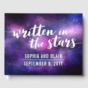 Galaxy Wedding   Written In The Stars Personalized Guest Book