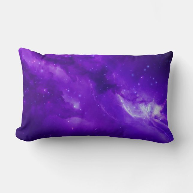 Galaxy with stars in space lumbar pillow (Front)