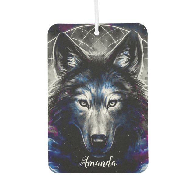 Galaxy Wolf Air Freshener (Front)