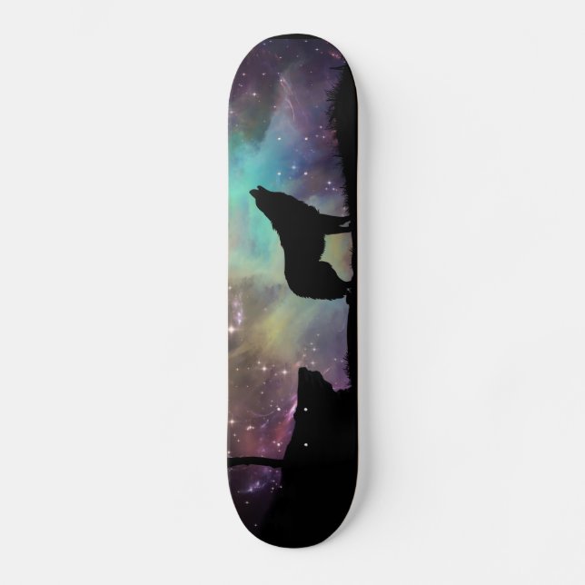 Galaxy -Wolf skateboard (Front)