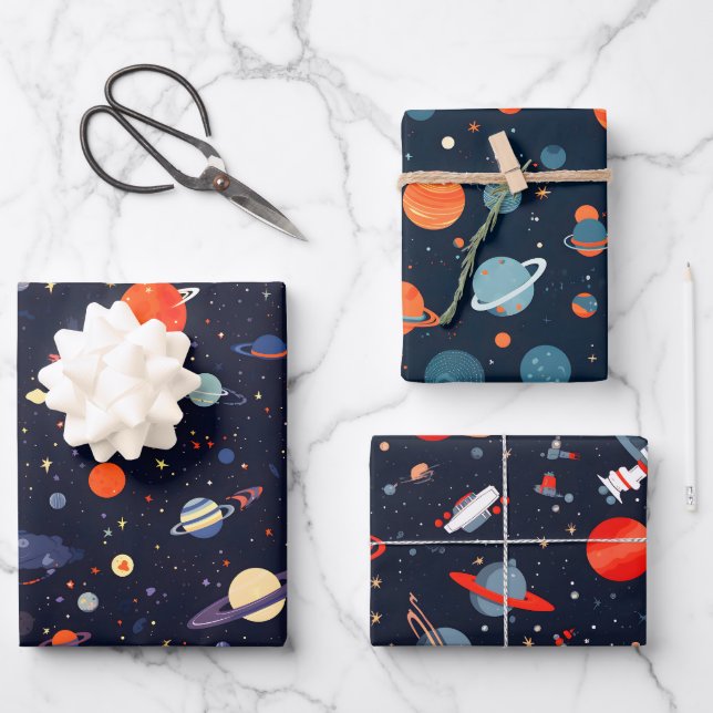 Galaxy  wrapping paper sheet (Front)