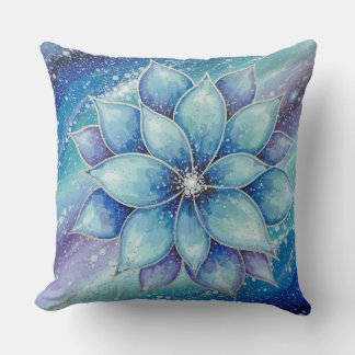 GalaxyMistFlower  Throw Pillow