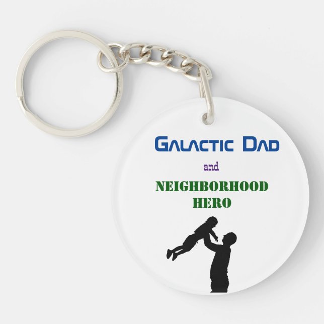 Galaxy's Greatest Dad Keychain (Front)