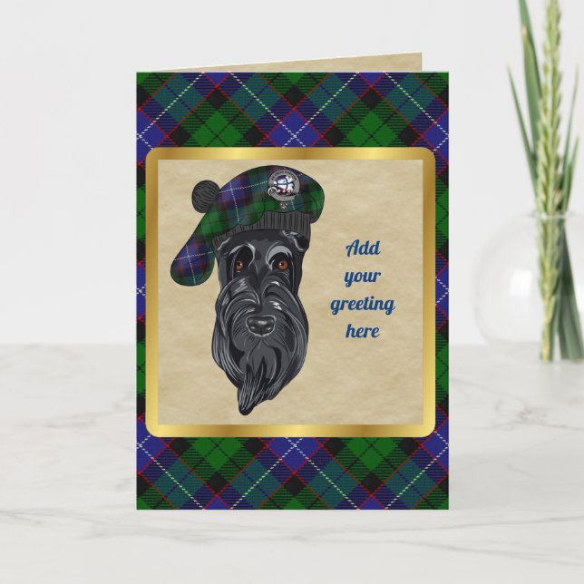 Galbraith Badge & Tartan Personalized Card (Front)