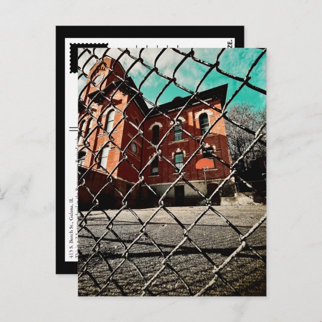 galena feehan hall historic building postcard (Front/Back)